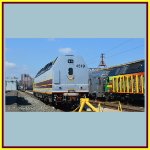   3/4 Rear to Front Shot of NJT 4519 Erie Lackawanna heritage unit